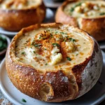 Cheddar & Cauliflower Soup in Mini Bread Bowls