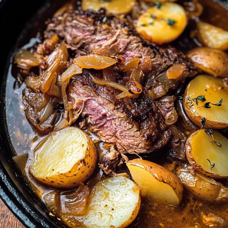 Cider Braised beef Potatoes Onions