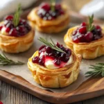 Cranberry Brie Bites with Puff Pastry