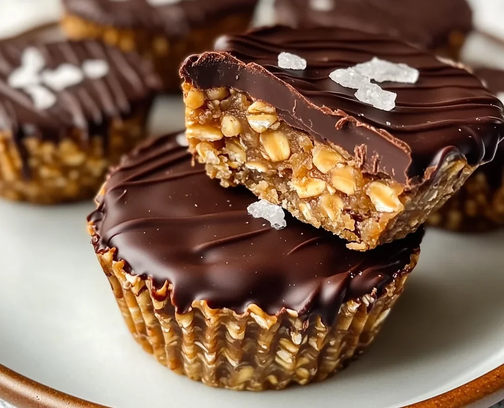 Easy No Bake Peanut Butter Oat Cups