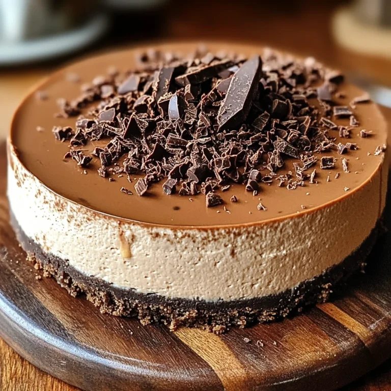 No-Bake Mocha Cheesecake