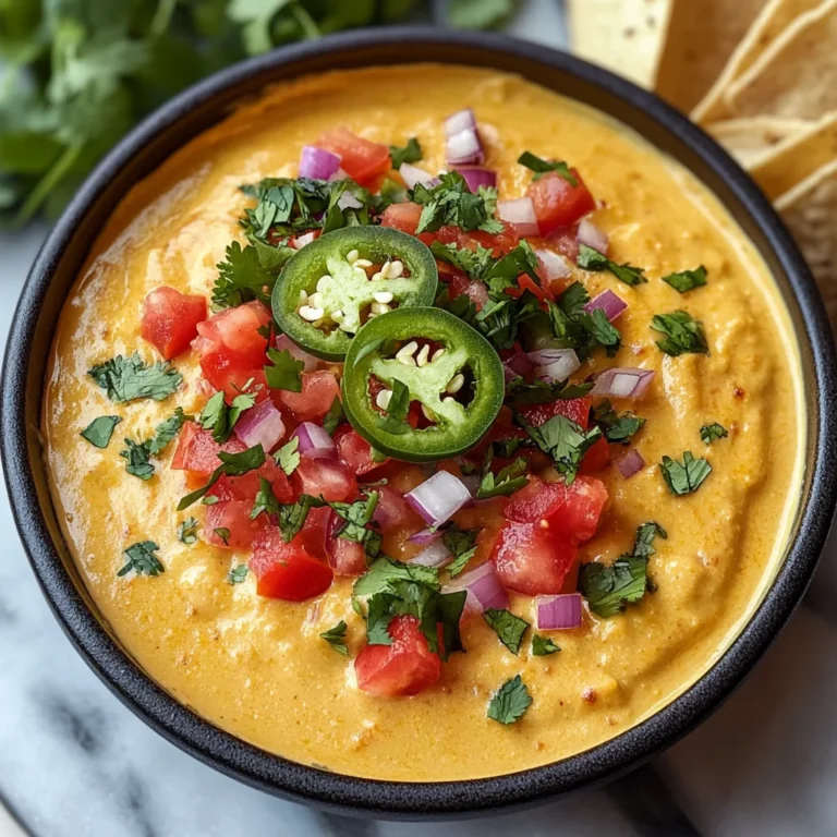 Smoky Vegan Nacho Queso with Roasted Red Peppers and Garlic