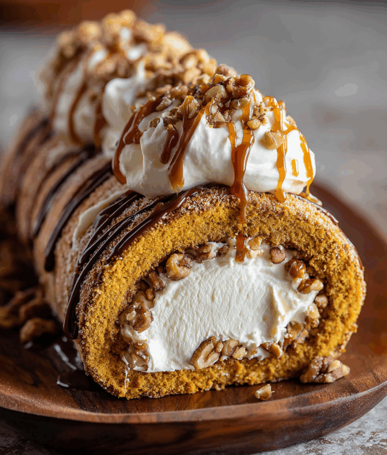 Pumpkin Cannoli Cake Roll