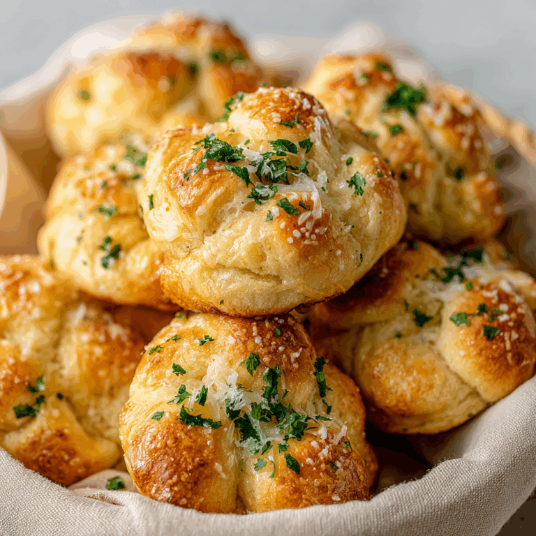 Easy Garlic Parmesan Knots – Buttery, Fluffy, & Addictively Good